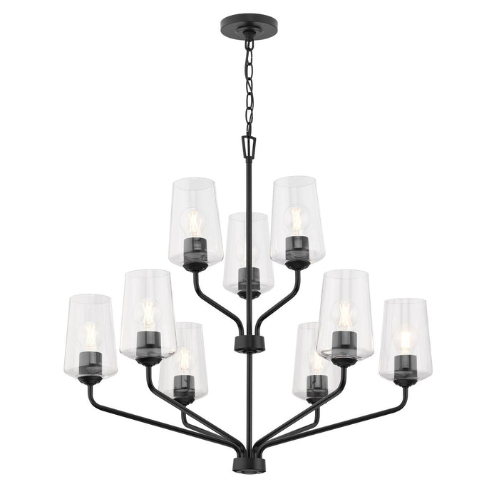 Myhouse Lighting Progress Lighting - P400445-031 - Nine Light Chandelier - Celino - Black