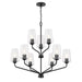 Myhouse Lighting Progress Lighting - P400445-031 - Nine Light Chandelier - Celino - Black
