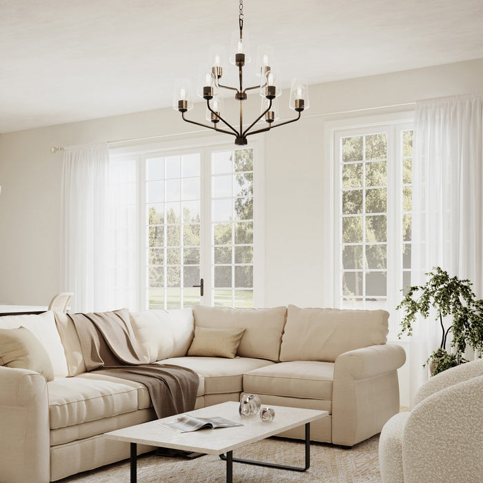 Myhouse Lighting Progress Lighting - P400445-031 - Nine Light Chandelier - Celino - Black