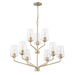 Myhouse Lighting Progress Lighting - P400445-177 - Nine Light Chandelier - Celino - Champagne Bronze