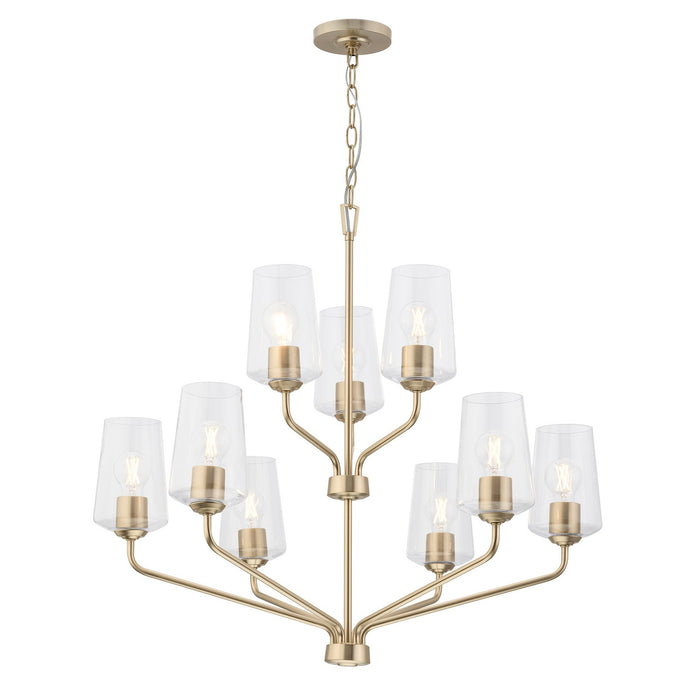 Myhouse Lighting Progress Lighting - P400445-177 - Nine Light Chandelier - Celino - Champagne Bronze