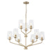 Myhouse Lighting Progress Lighting - P400445-177 - Nine Light Chandelier - Celino - Champagne Bronze