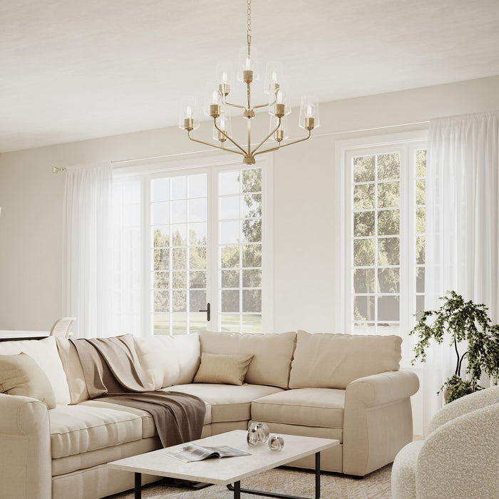 Myhouse Lighting Progress Lighting - P400445-177 - Nine Light Chandelier - Celino - Champagne Bronze