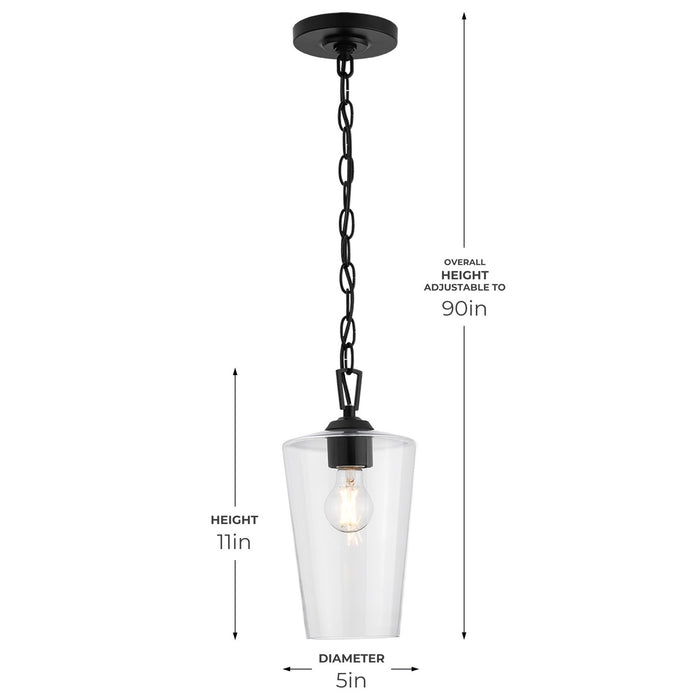 Myhouse Lighting Progress Lighting - P500506-031 - One Light Pendant - Celino - Black