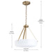 Myhouse Lighting Progress Lighting - P500507-177 - Two Light Convertible Pendant - Lieon - Champagne Bronze