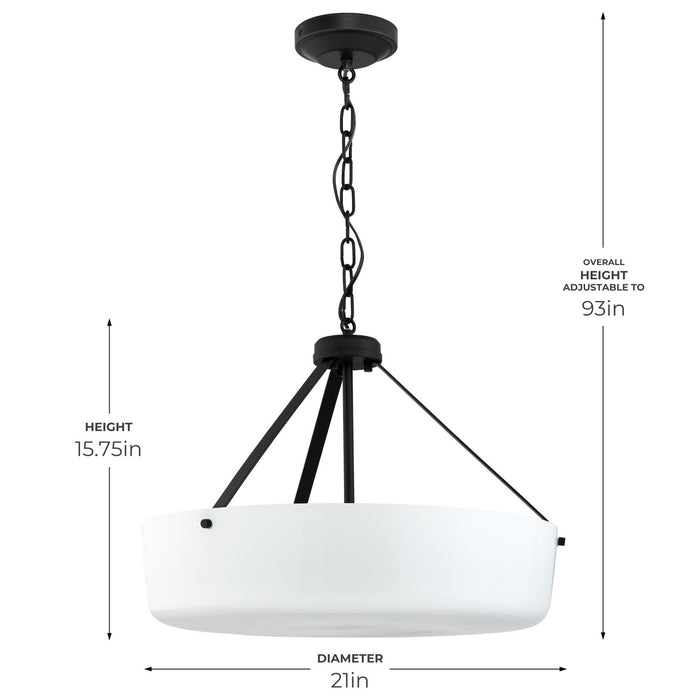 Myhouse Lighting Progress Lighting - P500508-031 - Three Light Convertible Pendant - Lieon - Black
