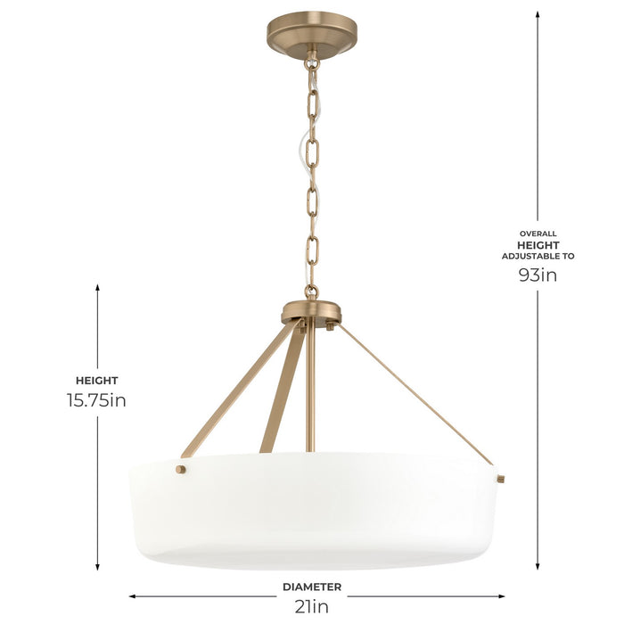 Myhouse Lighting Progress Lighting - P500508-177 - Three Light Convertible Pendant - Lieon - Champagne Bronze