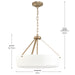 Myhouse Lighting Progress Lighting - P500508-177 - Three Light Convertible Pendant - Lieon - Champagne Bronze