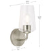 Myhouse Lighting Progress Lighting - P710148-009 - One Light Wall Sconce - Celino - Brushed Nickel