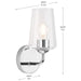 Myhouse Lighting Progress Lighting - P710148-015 - One Light Wall Sconce - Celino - Polished Chrome