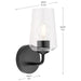 Myhouse Lighting Progress Lighting - P710148-031 - One Light Wall Sconce - Celino - Black
