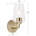 Myhouse Lighting Progress Lighting - P710148-177 - One Light Wall Sconce - Celino - Champagne Bronze