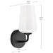Myhouse Lighting Progress Lighting - P710149-031 - One Light Wall Sconce - Celino - Black