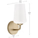 Myhouse Lighting Progress Lighting - P710149-177 - One Light Wall Sconce - Celino - Champagne Bronze