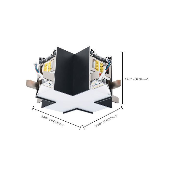 Myhouse Lighting Nuvo Lighting - 65-1284 - X-Connector for LED Linear System - Black