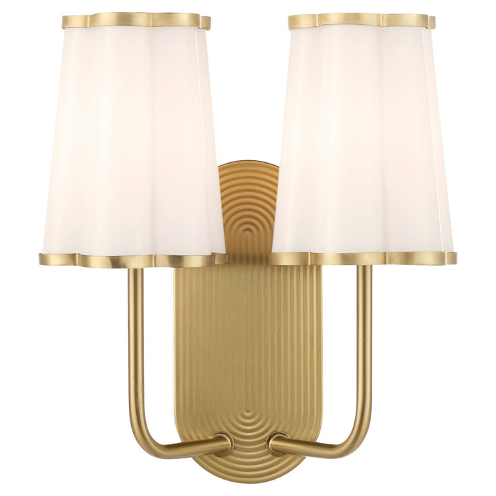 Myhouse Lighting Quorum - 5229-2-80 - Two Light Wall Mount - Belinder - Aged Brass
