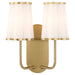 Myhouse Lighting Quorum - 5229-2-80 - Two Light Wall Mount - Belinder - Aged Brass
