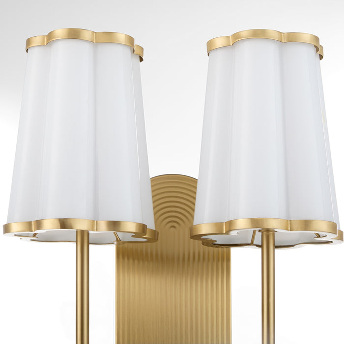 Myhouse Lighting Quorum - 5229-2-80 - Two Light Wall Mount - Belinder - Aged Brass