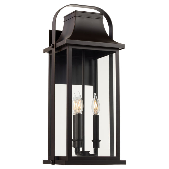 Myhouse Lighting Quorum - 741-23-36 - Three Light Lantern - Downey - Bronze