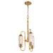 Myhouse Lighting Quorum - 8015-3-47 - Three Light Pendant - Whitmire - Brushed Brass