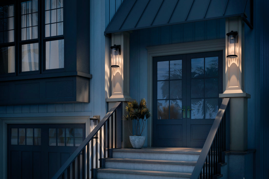 Myhouse Lighting Kichler - 59024BKDS - One Light Outdoor Wall Mount - Barras - Black