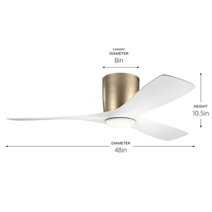 Myhouse Lighting Kichler - 300032CPZ - 48" Ceiling Fan - Volos - Champagne Bronze