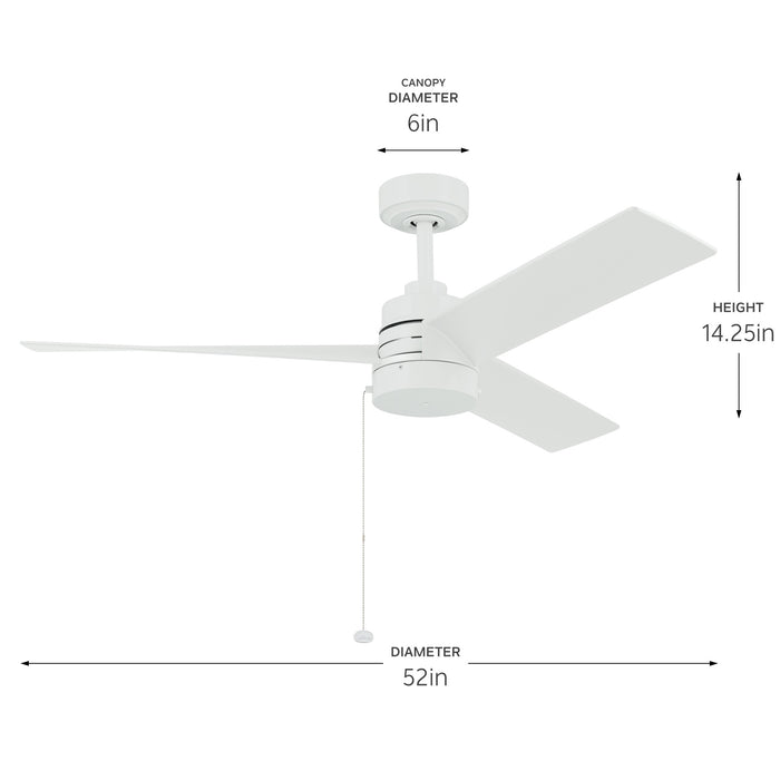 Myhouse Lighting Kichler - 300375MWH - 52" Ceiling Fan - Spyn Lite - Matte White