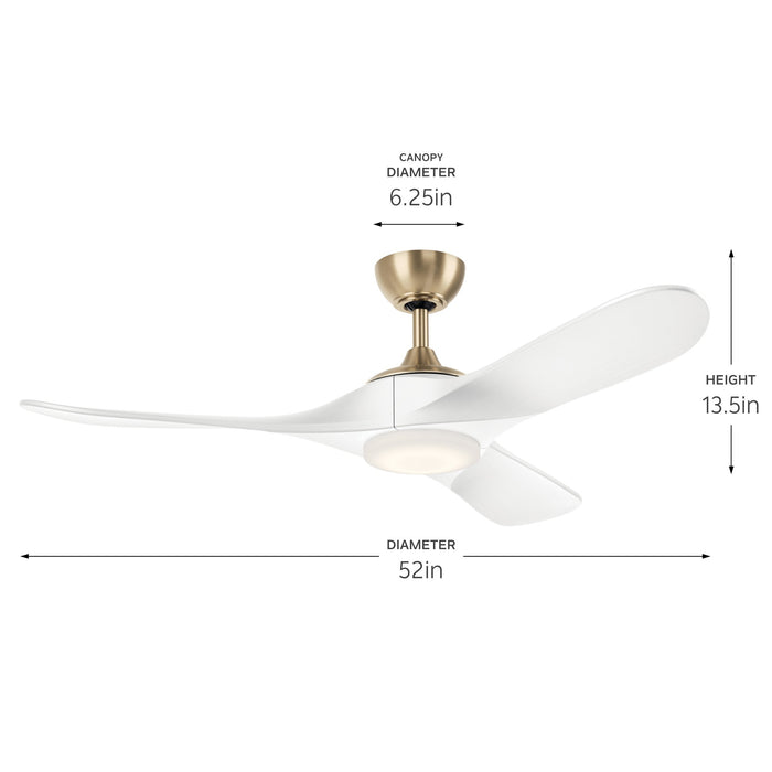 Myhouse Lighting Kichler - 310552CPZMWH - 52" Ceiling Fan - Mylo - Champagne Bronze
