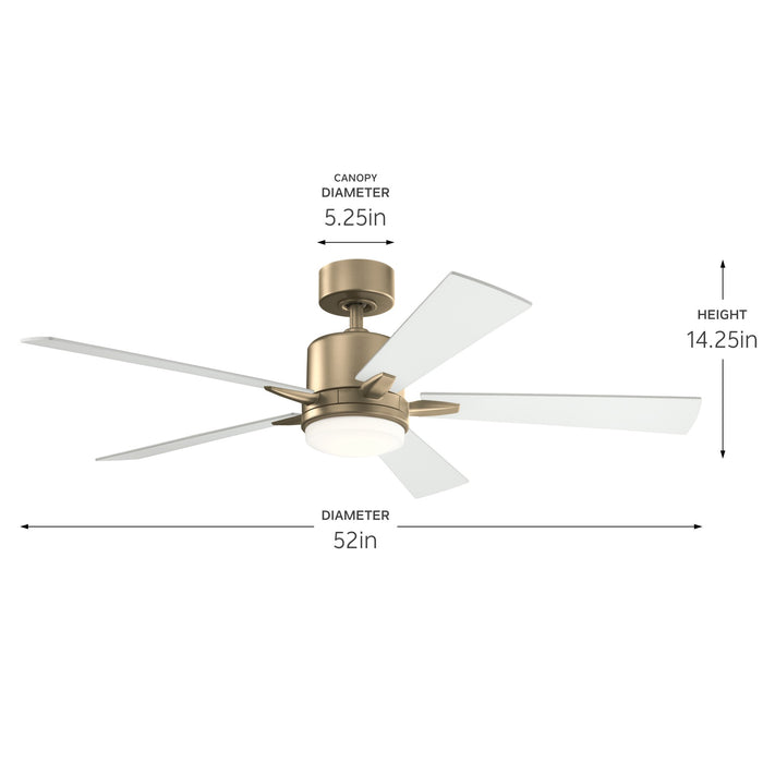 Myhouse Lighting Kichler - 330000CPZ - 52" Ceiling Fan - Lucian Elite - Champagne Bronze