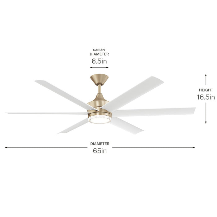 Myhouse Lighting Kichler - 310065-CPZ - 65" Ceiling Fan - Solen - Champagne Bronze