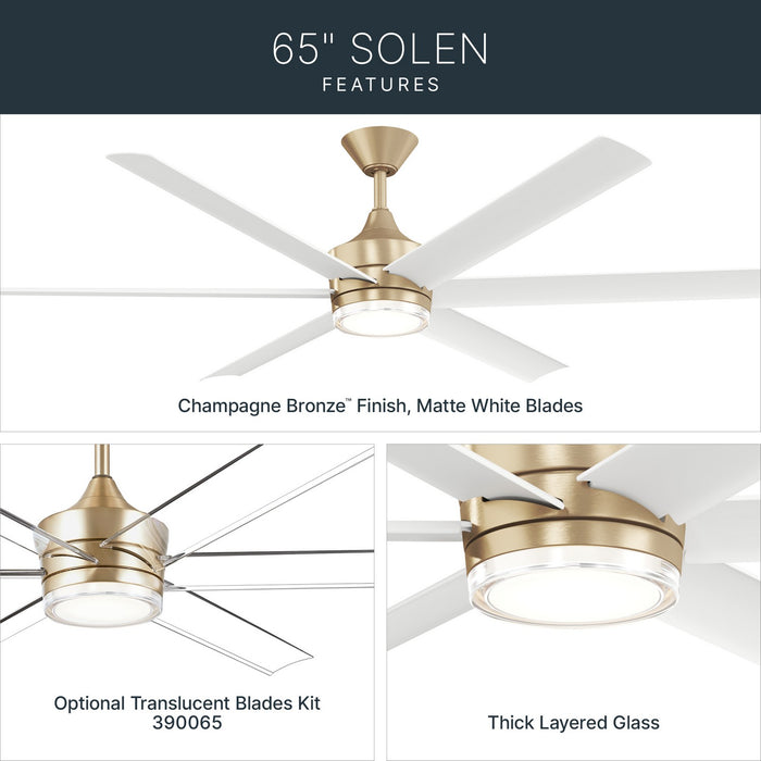 Myhouse Lighting Kichler - 310065-CPZ - 65" Ceiling Fan - Solen - Champagne Bronze