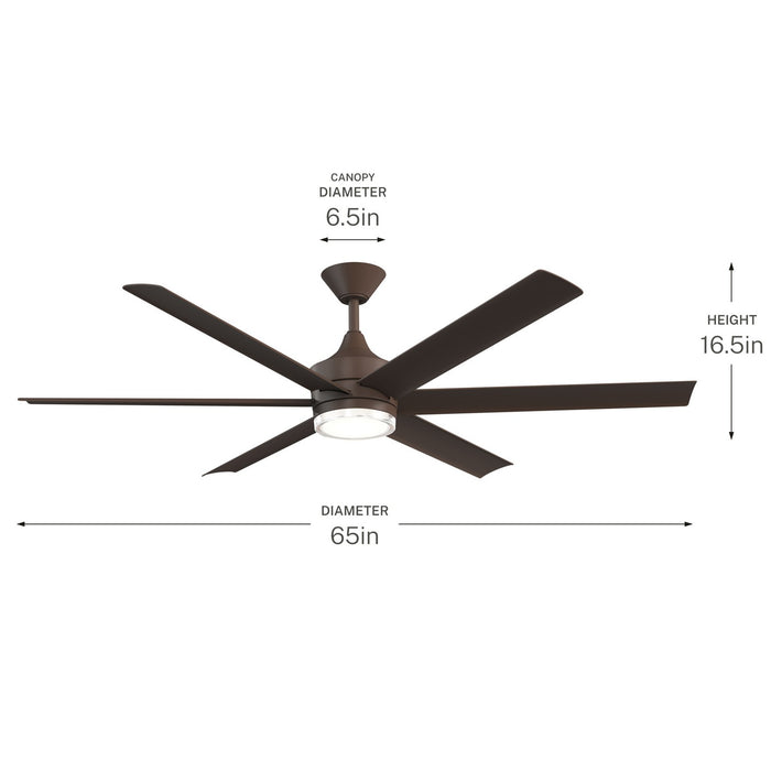 Myhouse Lighting Kichler - 310065-SNB - 65" Ceiling Fan - Solen - Satin Natural Bronze