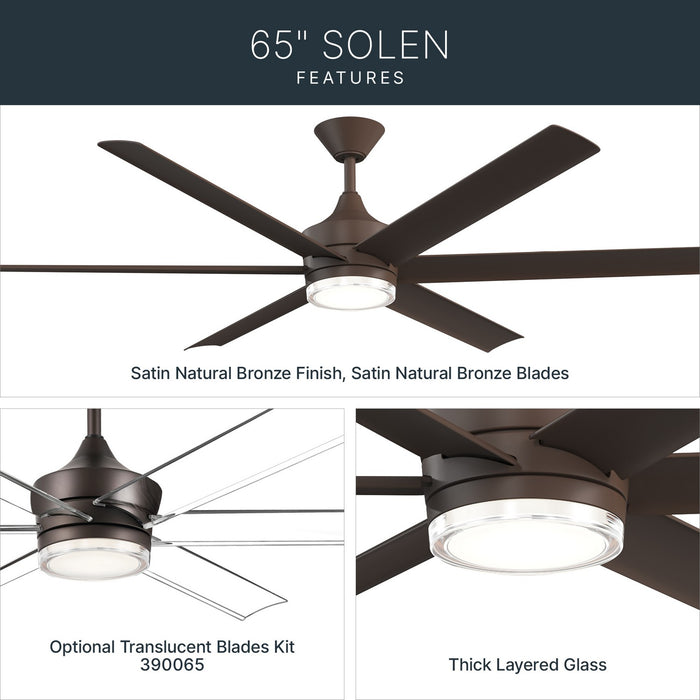 Myhouse Lighting Kichler - 310065-SNB - 65" Ceiling Fan - Solen - Satin Natural Bronze