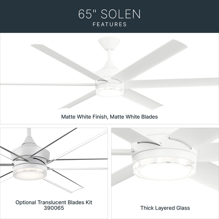 Myhouse Lighting Kichler - 310065-MWH - 65" Ceiling Fan - Solen - Matte White
