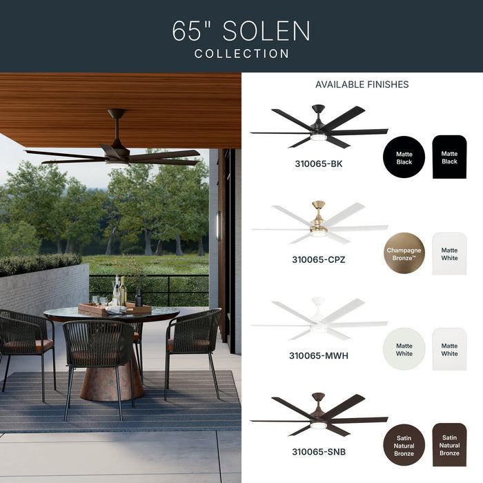 Myhouse Lighting Kichler - 310065-MWH - 65" Ceiling Fan - Solen - Matte White