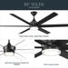 Myhouse Lighting Kichler - 310065-BK - 65" Ceiling Fan - Solen - Matte Black