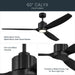 Myhouse Lighting Kichler - 300360-BK - 60" Ceiling Fan - Calyx - Matte Black