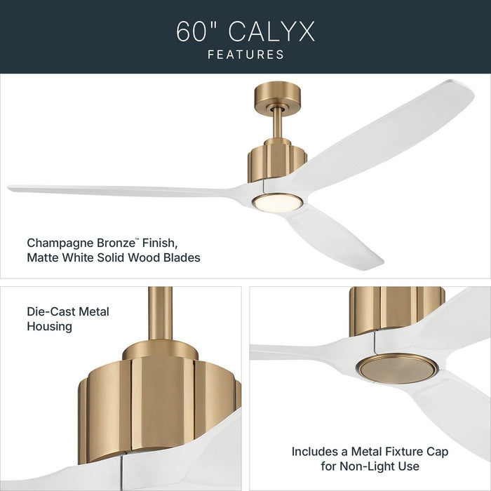 Myhouse Lighting Kichler - 300360-CPZ - 60" Ceiling Fan - Calyx - Champagne Bronze