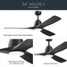 Myhouse Lighting Kichler - 300054-BK - 54" Ceiling Fan - Volos II - Matte Black