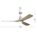 Myhouse Lighting Kichler - 300054-NI - 54" Ceiling Fan - Volos II - Brushed Nickel