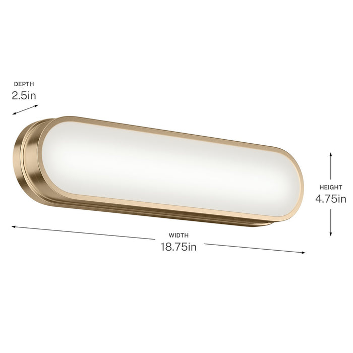 Myhouse Lighting Kichler - 55246CPZLED - LED Bath Bar - Daines - Champagne Bronze
