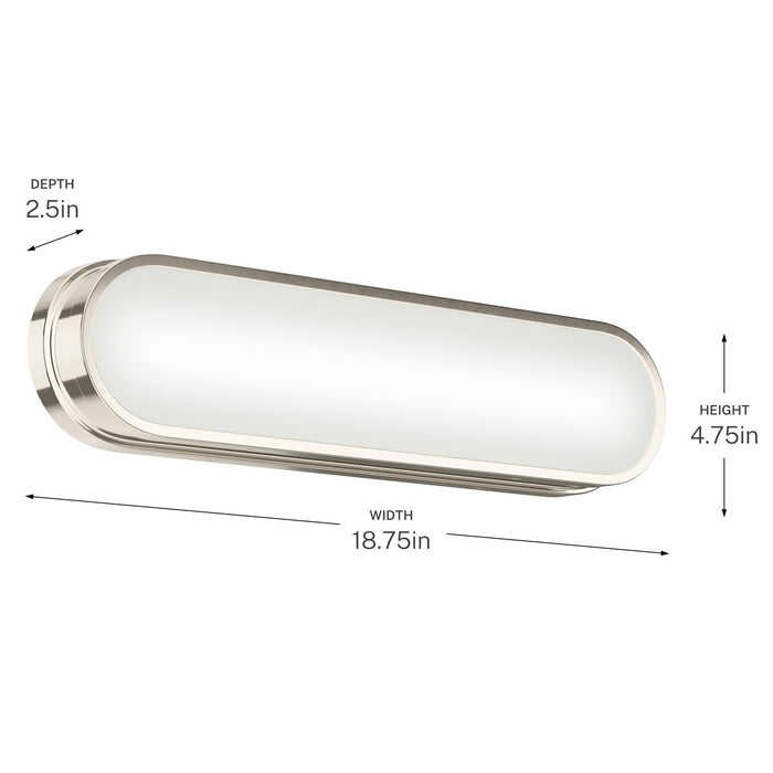 Myhouse Lighting Kichler - 55246PNLED - LED Bath Bar - Daines - Polished Nickel