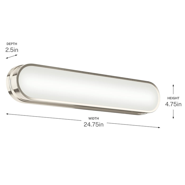 Myhouse Lighting Kichler - 55247PNLED - LED Bath Bar - Daines - Polished Nickel
