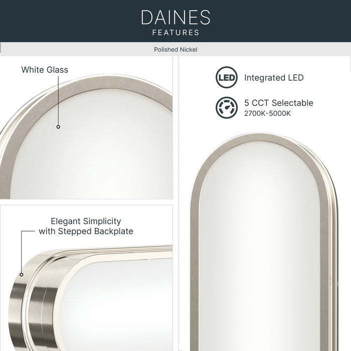 Myhouse Lighting Kichler - 55248PNLED - LED Bath Bar - Daines - Polished Nickel