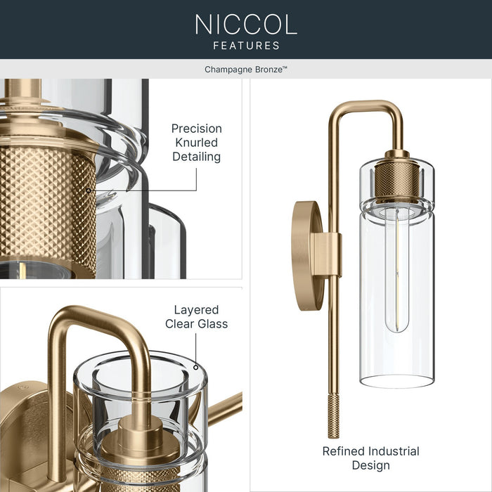 Myhouse Lighting Kichler - 55250CPZ - One Light Wall Sconce - Niccol - Champagne Bronze