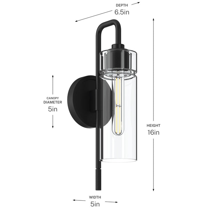 Myhouse Lighting Kichler - 55250BK - One Light Wall Sconce - Niccol - Black