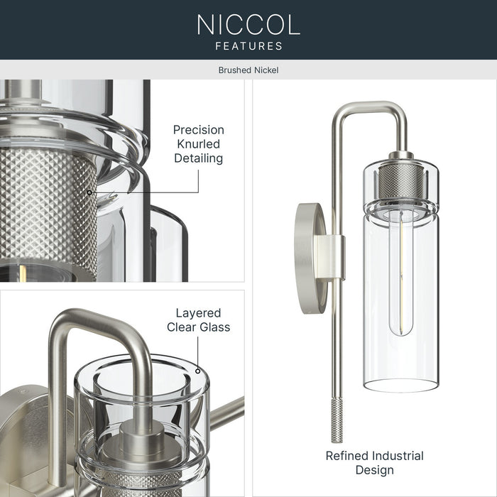 Myhouse Lighting Kichler - 55250NI - One Light Wall Sconce - Niccol - Brushed Nickel