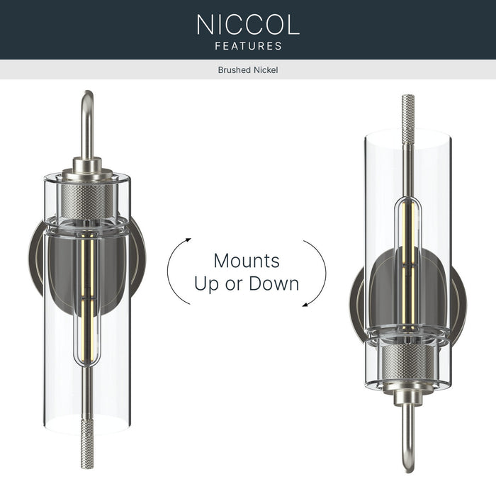Myhouse Lighting Kichler - 55250NI - One Light Wall Sconce - Niccol - Brushed Nickel