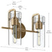 Myhouse Lighting Kichler - 55251CPZ - Two Light Bath - Niccol - Champagne Bronze