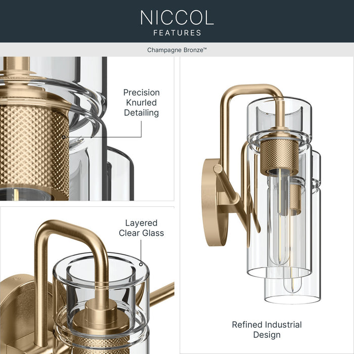 Myhouse Lighting Kichler - 55251CPZ - Two Light Bath - Niccol - Champagne Bronze
